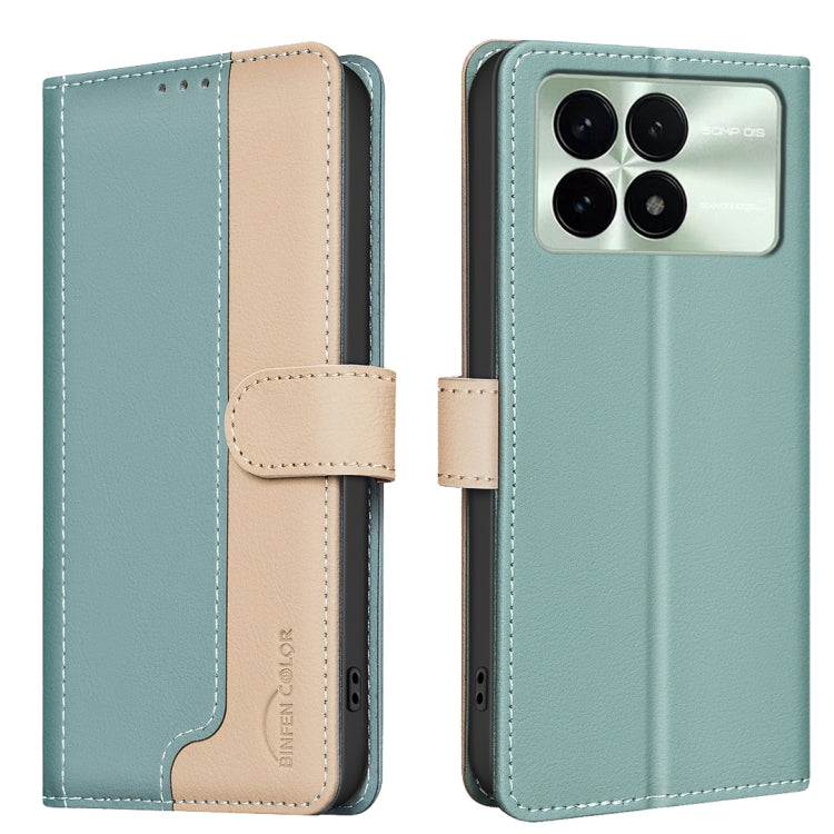 For Xiaomi Redmi K70 / K70 Pro Color Matching RFID Anti-theft Leather Phone Case(Green) - Xiaomi Cases by PMC Jewellery | Online Shopping South Africa | PMC Jewellery | Buy Now Pay Later Mobicred