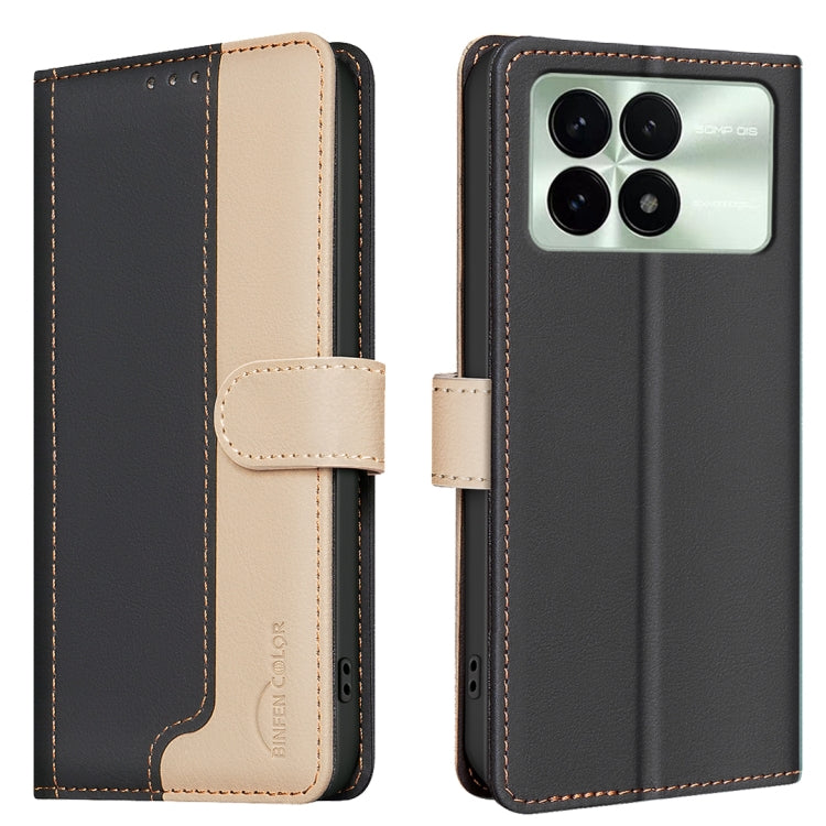 For Xiaomi Redmi K70 / K70 Pro Color Matching RFID Anti-theft Leather Phone Case(Black) - Xiaomi Cases by PMC Jewellery | Online Shopping South Africa | PMC Jewellery | Buy Now Pay Later Mobicred