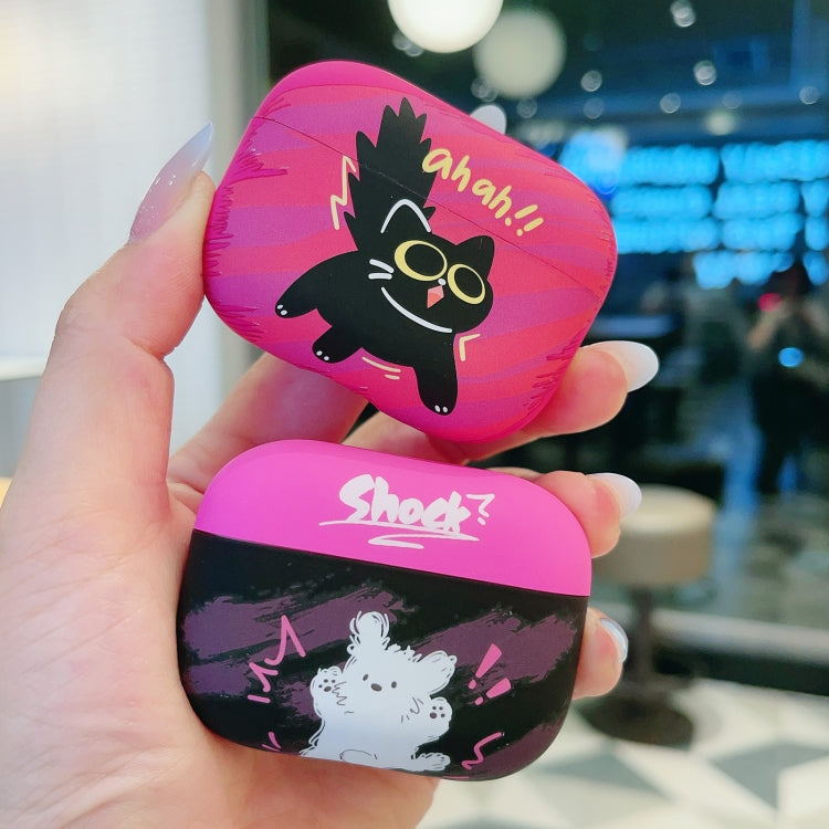 For AirPods Pro 2 Cat and Dog Pattern Earbuds Box Frosted TPU Case(Shocking Dog) - For AirPods Pro 2 by PMC Jewellery | Online Shopping South Africa | PMC Jewellery | Buy Now Pay Later Mobicred