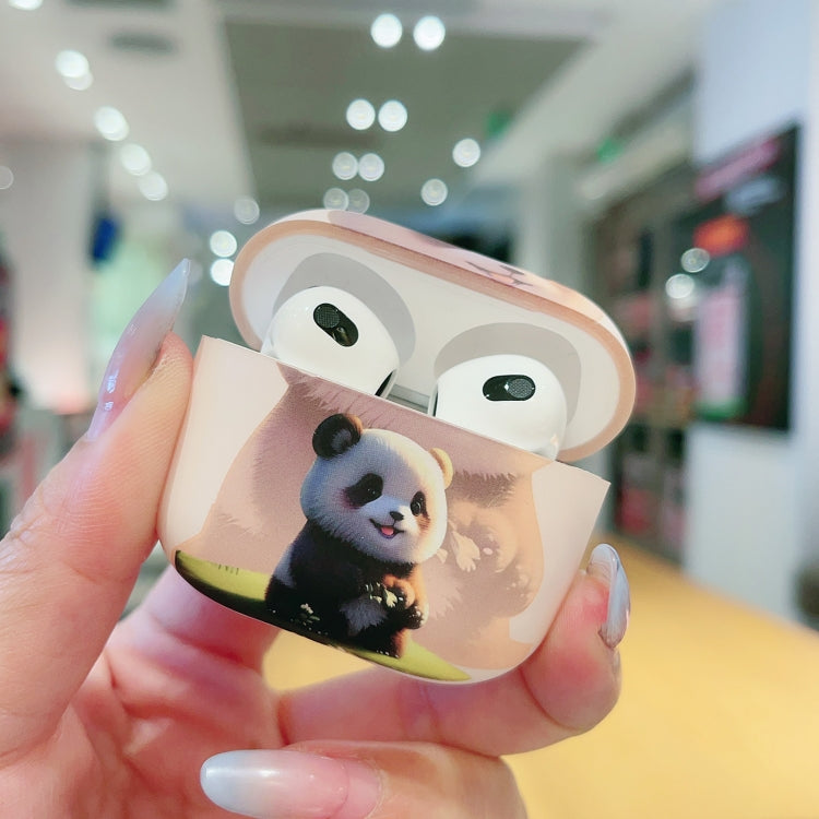 For AirPods Pro 2 Phantom Panda Pattern Earbuds Box Frosted TPU Case(Black) - For AirPods Pro 2 by PMC Jewellery | Online Shopping South Africa | PMC Jewellery | Buy Now Pay Later Mobicred