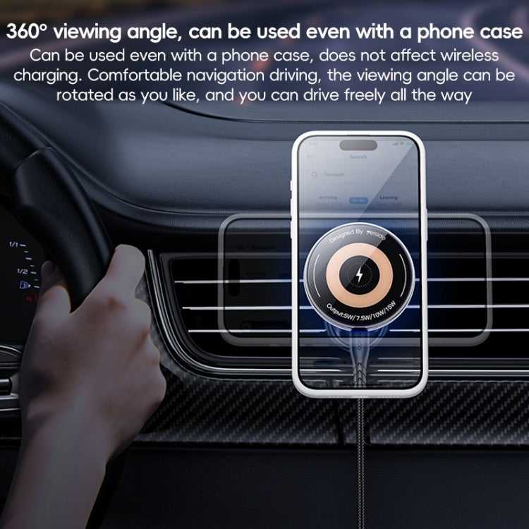 Yesido C308 15W Air Outlet Car MagSafe Magnetic Wireless Charging Holder(Black) - free shipping - PMC TechLife - Order now!
