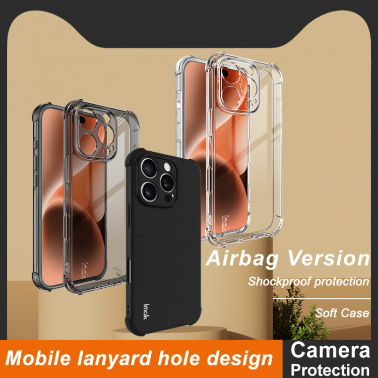 For iPhone 16 Pro imak Shockproof Airbag TPU Phone Case(Transparent) - iPhone 16 Pro Cases by imak | Online Shopping South Africa | PMC Jewellery | Buy Now Pay Later Mobicred