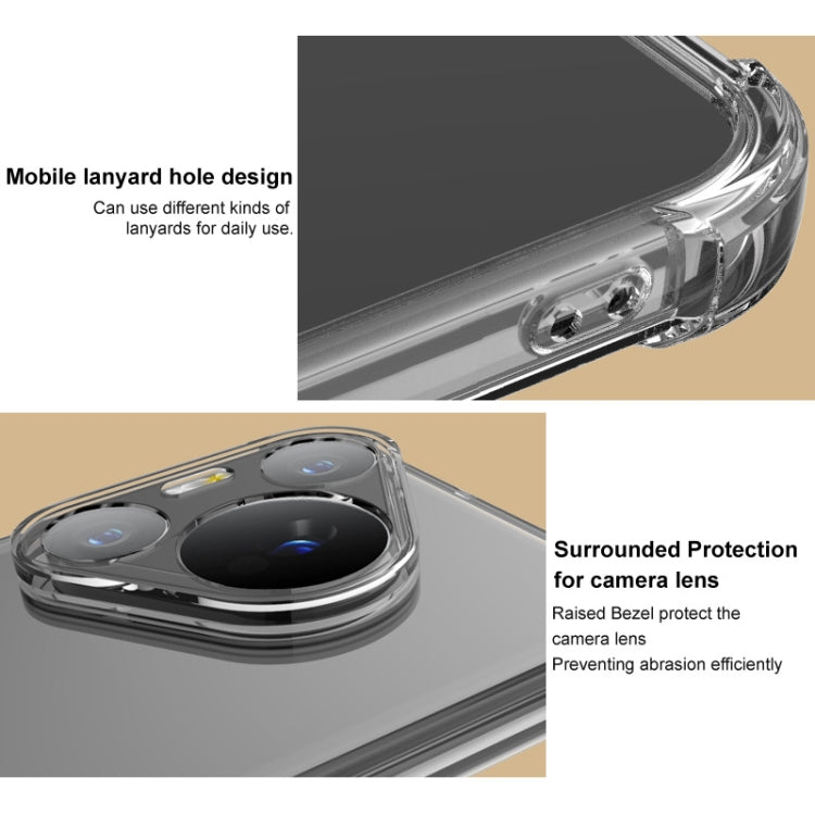 For iPhone 16 imak Shockproof Airbag TPU Phone Case(Transparent) - iPhone 16 Cases by imak | Online Shopping South Africa | PMC TechLife | Buy Now Pay Later Mobicred