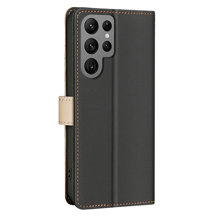For Samsung Galaxy S25 Ultra 5G Color Matching RFID Anti-theft Leather Phone Case(Black) - Galaxy S25 Ultra 5G Cases by PMC TechLife | Online Shopping South Africa | PMC TechLife | Buy Now Pay Later Mobicred