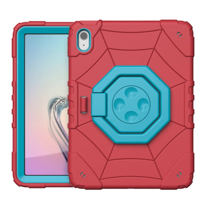 For iPad Air 11 2024 Spider Turntable Handle Stress Relief Tablet Case(Red Blue) - iPad Air 11 2024 Cases by PMC Jewellery | Online Shopping South Africa | PMC Jewellery | Buy Now Pay Later Mobicred