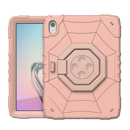 For iPad Air 11 2024 Spider Turntable Handle Stress Relief Tablet Case(Rose Gold) - iPad Air 11 2024 Cases by PMC Jewellery | Online Shopping South Africa | PMC Jewellery | Buy Now Pay Later Mobicred