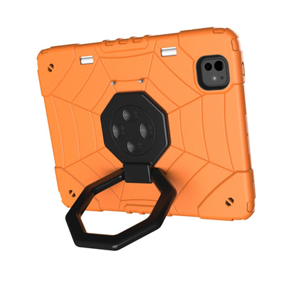 For iPad Pro 11 2024 Spider Turntable Handle Stress Relief Tablet Case(Orange Black) - iPad Pro 11 2024 Cases by PMC Jewellery | Online Shopping South Africa | PMC Jewellery | Buy Now Pay Later Mobicred