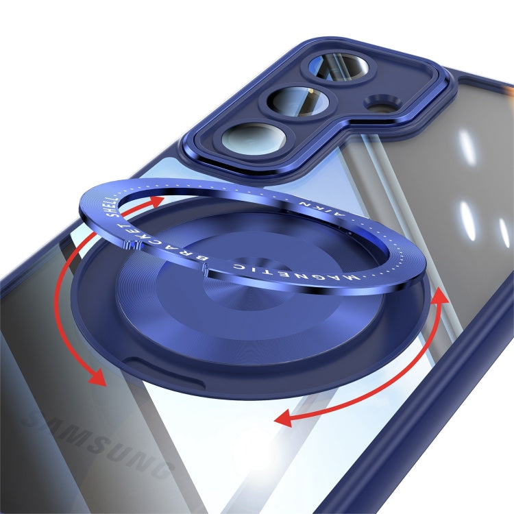 For Samsung Galaxy S25+ 5G 360 Holder MagSafe Acrylic Hybrid TPU Phone Case(Blue) - Galaxy S25+ 5G Cases by PMC TechLife | Online Shopping South Africa | PMC TechLife | Buy Now Pay Later Mobicred