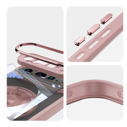 For Google Pixel 9 Pro XL 360 Holder Magsafe Acrylic Hybrid TPU Phone Case(Pink) - Google Cases by PMC Jewellery | Online Shopping South Africa | PMC Jewellery | Buy Now Pay Later Mobicred