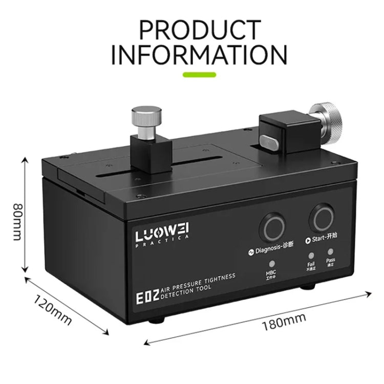 Luowei LW-E02 Phone Airtightness Electric Tester Supports Positive / Negative Pressure Test, US Plug - free shipping - PMC TechLife - Order now!