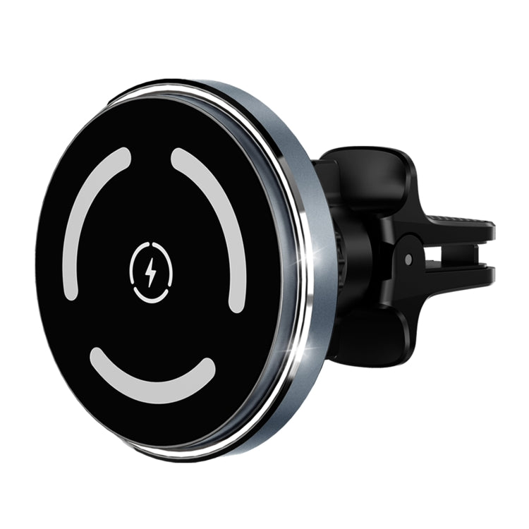 M68 15W Magnetic Wireless Charging Car Holder(Dark Grey) - Wireless Charger Holders by PMC Jewellery | Online Shopping South Africa | PMC Jewellery | Buy Now Pay Later Mobicred