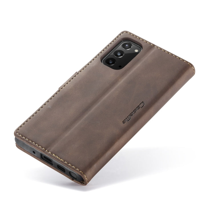 For Samsung Galaxy Note20 CaseMe Multifunctional Horizontal Flip Leather Case, with Card Slot & Holder & Wallet(Coffee) - Galaxy Note20 Cases by CaseMe | Online Shopping South Africa | PMC Jewellery