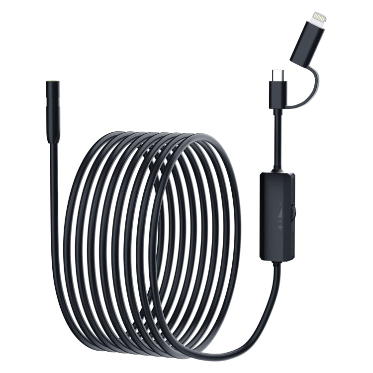 AN112 2 in 1 USB-C / Type-C + 8 Pin Interface 8mm HD Industry Endoscope, Length:2m Hard Tube -  by PMC Jewellery | Online Shopping South Africa | PMC Jewellery | Buy Now Pay Later Mobicred