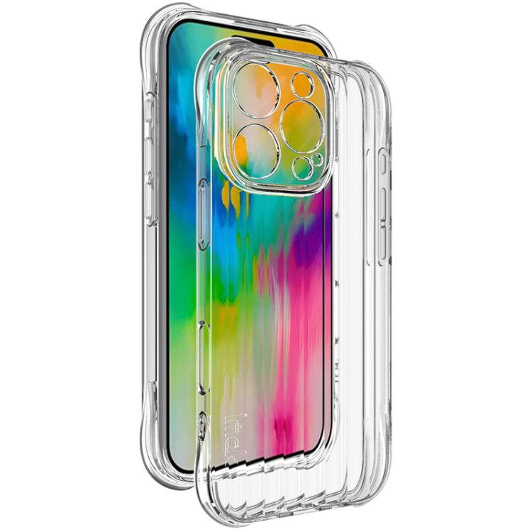 For iPhone 16 Pro Max IMAK Corrugated Texture Airbag TPU Phone Case(Transparent) - iPhone 16 Pro Max Cases by imak | Online Shopping South Africa | PMC Jewellery | Buy Now Pay Later Mobicred