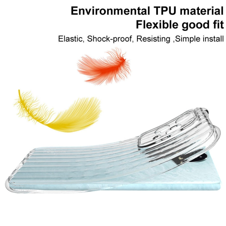 For iPhone 16 Pro IMAK Corrugated Texture Airbag TPU Phone Case(Transparent Black) - iPhone 16 Pro Cases by imak | Online Shopping South Africa | PMC TechLife | Buy Now Pay Later Mobicred