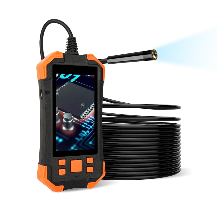 T20 4.3 inch IPS Screen 8mm Single Camera IP67 Waterproof Hard Cable Digital Endoscope, Length:5m(Black Orange) -  by PMC TechLife | Online Shopping South Africa | PMC TechLife | Buy Now Pay Later Mobicred