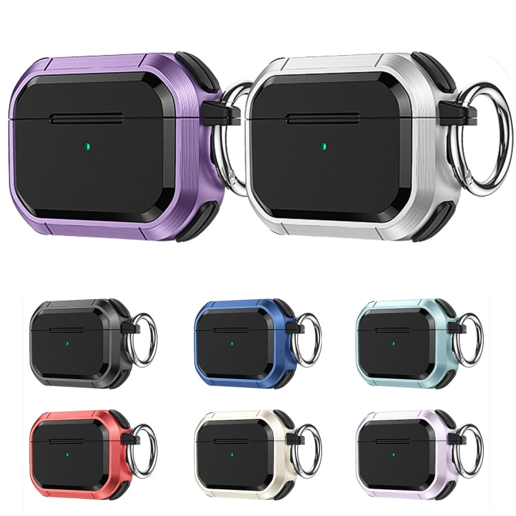 For AirPods 3 Armor TPU + PC Earbuds Box Protective Case with Metal Buckle(Silver) - For AirPods 3 by PMC Jewellery | Online Shopping South Africa | PMC Jewellery | Buy Now Pay Later Mobicred