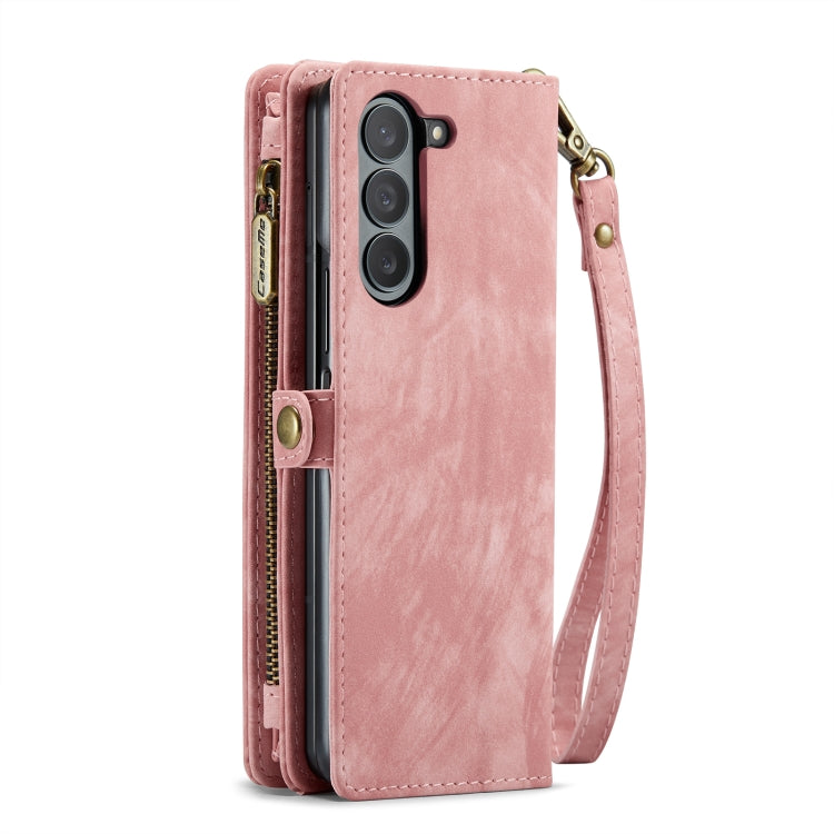 For Samsung Galaxy Z Fold6 5G CaseMe 008 Multifunctional Zipper Wallet Leather Phone Case with Lanyard(Pink) - Galaxy Z Fold6 5G Cases by CaseMe | Online Shopping South Africa | PMC Jewellery | Buy Now Pay Later Mobicred