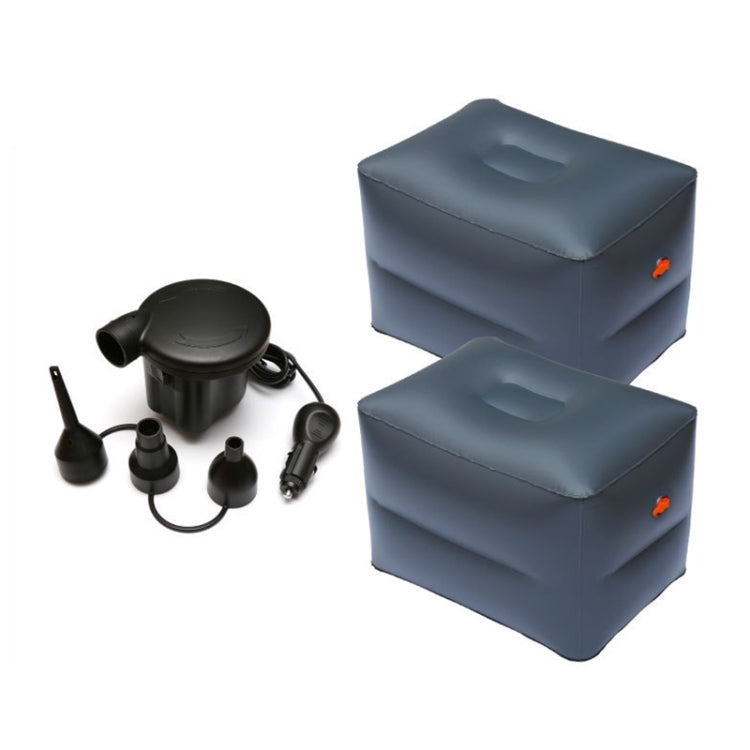 Z55Q1 2 x Large Square Stool + Car Pump Universal Car Travel Inflatable Stool - Seat Accessories by PMC Jewellery | Online Shopping South Africa | PMC Jewellery | Buy Now Pay Later Mobicred