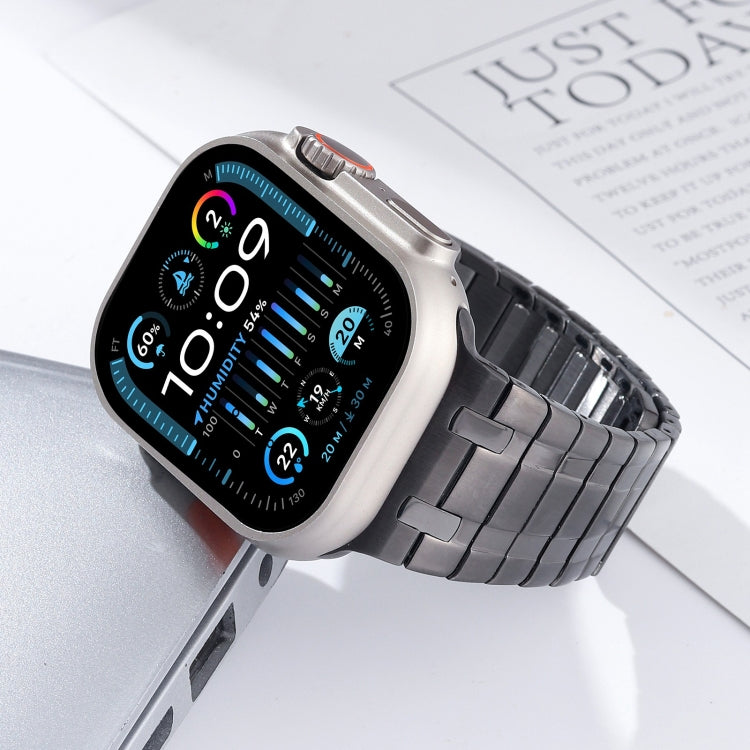 For Apple Watch Series 9 45mm Magnetic Stainless Steel Watch Band(Titanium Grey) - free shipping - PMc TechLife - Order now!