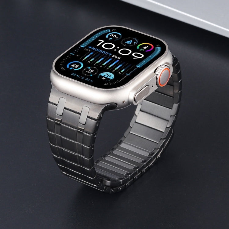 For Apple Watch Series 9 45mm Magnetic Stainless Steel Watch Band(Titanium Grey) - free shipping - PMc TechLife - Order now!
