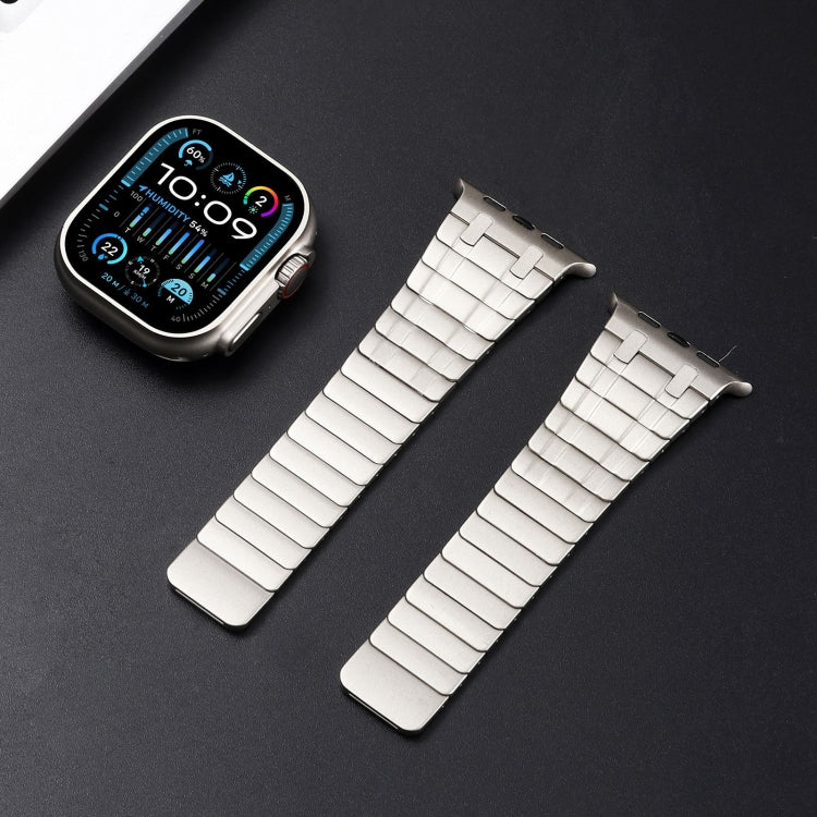 For Apple Watch Series 9 45mm Magnetic Stainless Steel Watch Band(Titanium Gold) - free shipping - PMc TechLife - Order now!