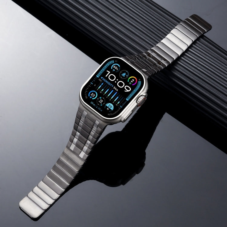 For Apple Watch SE 2022 44mm Magnetic Stainless Steel Watch Band(Titanium Grey) - free shipping - PMc TechLife - Order now!