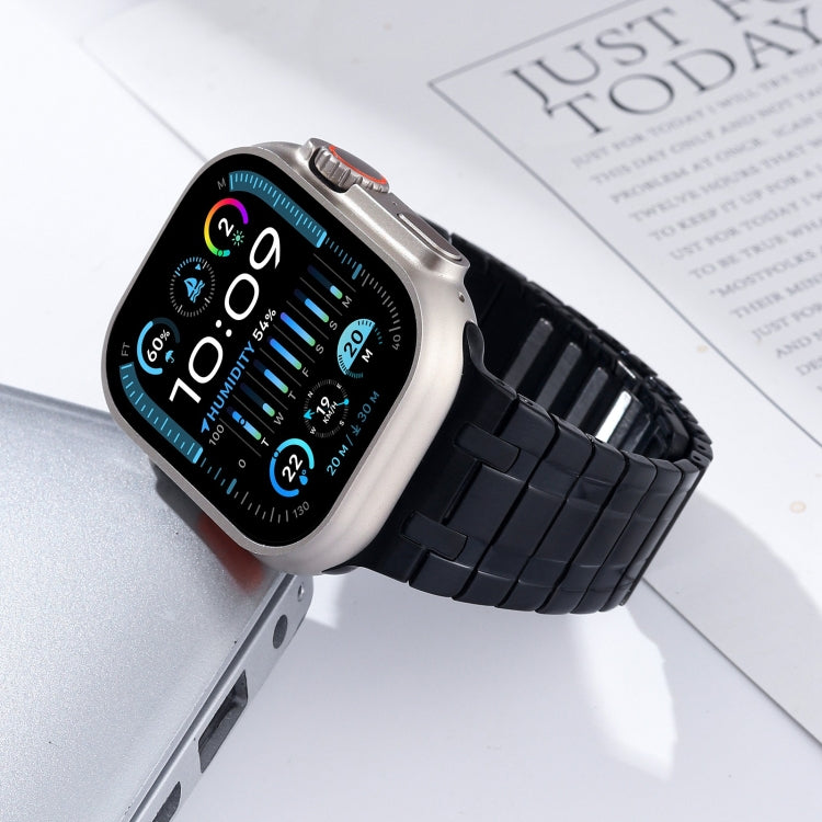 For Apple Watch Series 5 44mm Magnetic Stainless Steel Watch Band(Black) - free shipping - PMc TechLife - Order now!