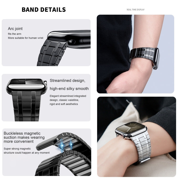For Apple Watch Series 9 45mm Magnetic Stainless Steel Watch Band(Black) - free shipping - PMc TechLife - Order now!