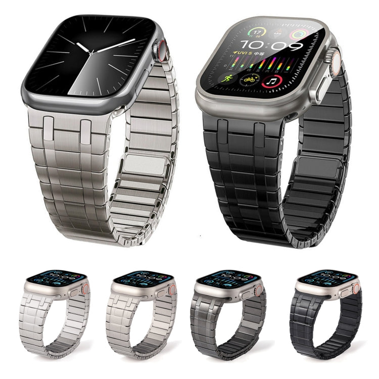 For Apple Watch Series 8 45mm Magnetic Stainless Steel Watch Band(Black) - free shipping - PMc TechLife - Order now!
