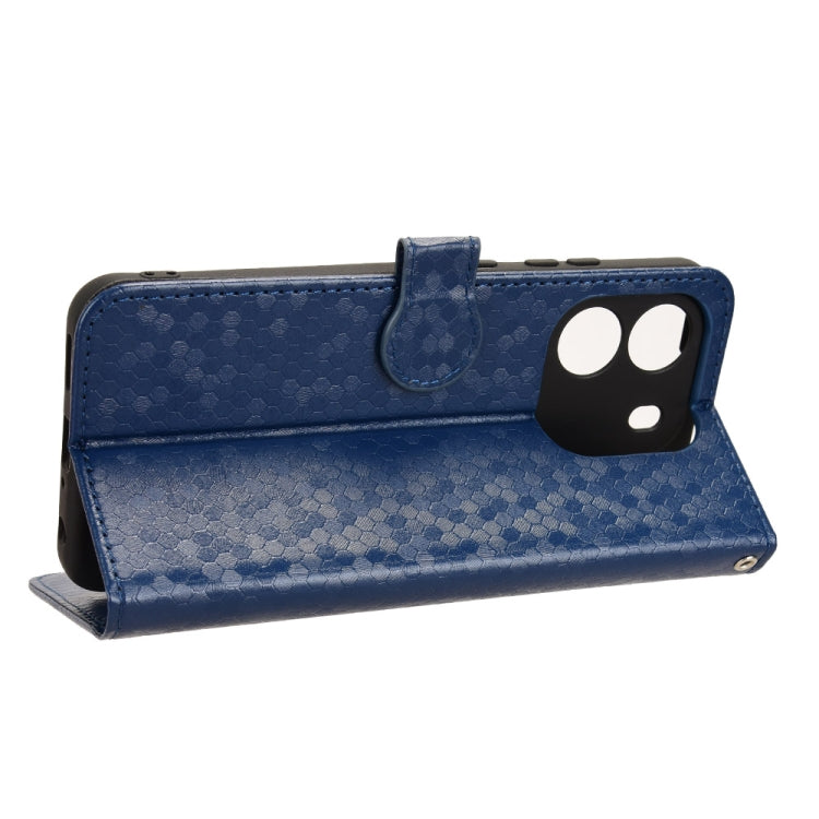 For Blackview Wave 6C Honeycomb Dot Texture Leather Phone Case(Blue) - More Brand by PMC Jewellery | Online Shopping South Africa | PMC Jewellery | Buy Now Pay Later Mobicred