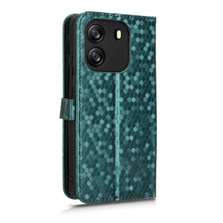 For Blackview Wave 6C Honeycomb Dot Texture Leather Phone Case(Green) - More Brand by PMC Jewellery | Online Shopping South Africa | PMC Jewellery | Buy Now Pay Later Mobicred