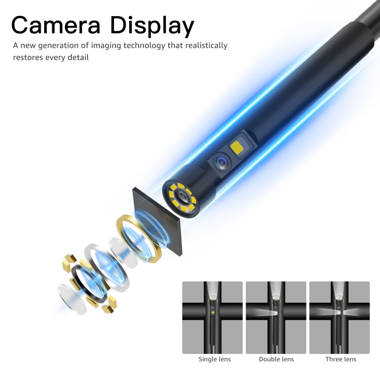 T29 5 inch IPS Screen 7.9mm Triple Lens IP67 Waterproof Industrial Endoscope With Bracket, Length:10m -  by PMC TechLife | Online Shopping South Africa | PMC TechLife | Buy Now Pay Later Mobicred