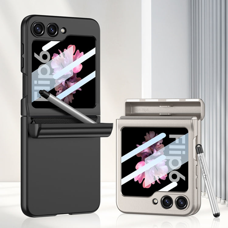 For Samsung Galaxy Z Flip6 / Flip7 FE GKK Integrated Magnetic Full Coverage Flip Phone Case with Pen Box+Pen(Purple) - free shipping - PMC Jewellery - Order now!