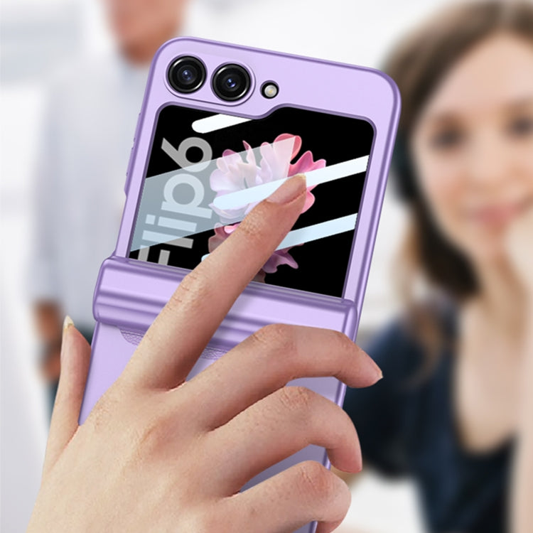 For Samsung Galaxy Z Flip6 / Flip7 FE GKK Integrated Magnetic Full Coverage Flip Phone Case with Pen Box+Pen(Purple) - free shipping - PMC Jewellery - Order now!