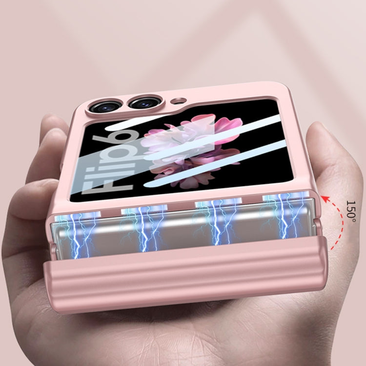 For Samsung Galaxy Z Flip6 / Flip7 FE GKK Integrated Magnetic Full Coverage Flip Phone Case with Pen Box+Pen(Purple) - free shipping - PMC Jewellery - Order now!