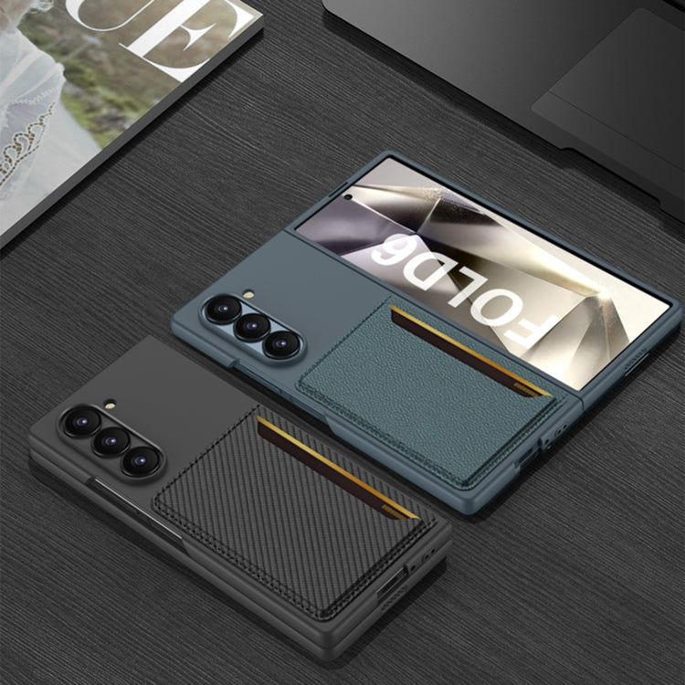 For Samsung Galaxy Z Fold6 GKK Integrated Ultra-thin Card Slots Phone Case(Silver) - free shipping - PMC Jewellery - Order now!