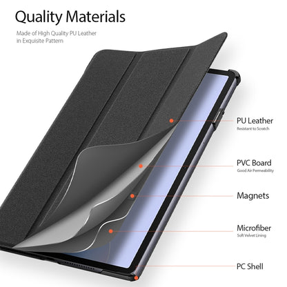 For Huawei MatePad 11.5 S DUX DUCIS Domo Series Cloth Texture Magnetic Leather Tablet Case(Black) - Huawei by DUX DUCIS | Online Shopping South Africa | PMC Jewellery | Buy Now Pay Later Mobicred