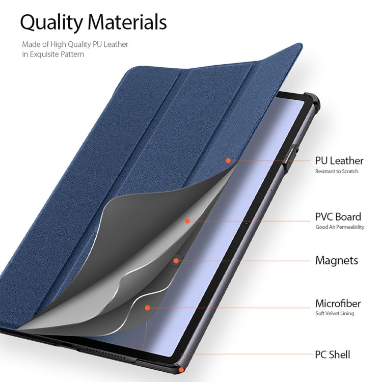 For Huawei MatePad 11.5 S DUX DUCIS Domo Series Cloth Texture Magnetic Leather Tablet Case(Blue) - Huawei by DUX DUCIS | Online Shopping South Africa | PMC Jewellery | Buy Now Pay Later Mobicred