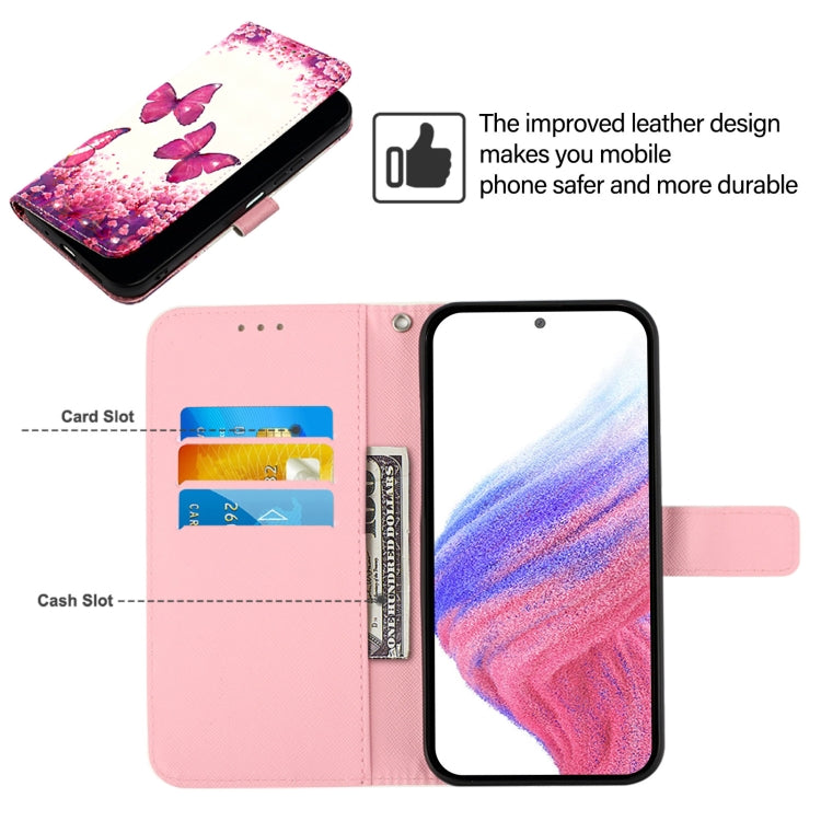 For Samsung Galaxy S25 Ultra 5G 3D Painting Horizontal Flip Leather Phone Case(Rose Butterfly) - Galaxy S25 Ultra 5G Cases by PMC Jewellery | Online Shopping South Africa | PMC Jewellery | Buy Now Pay Later Mobicred