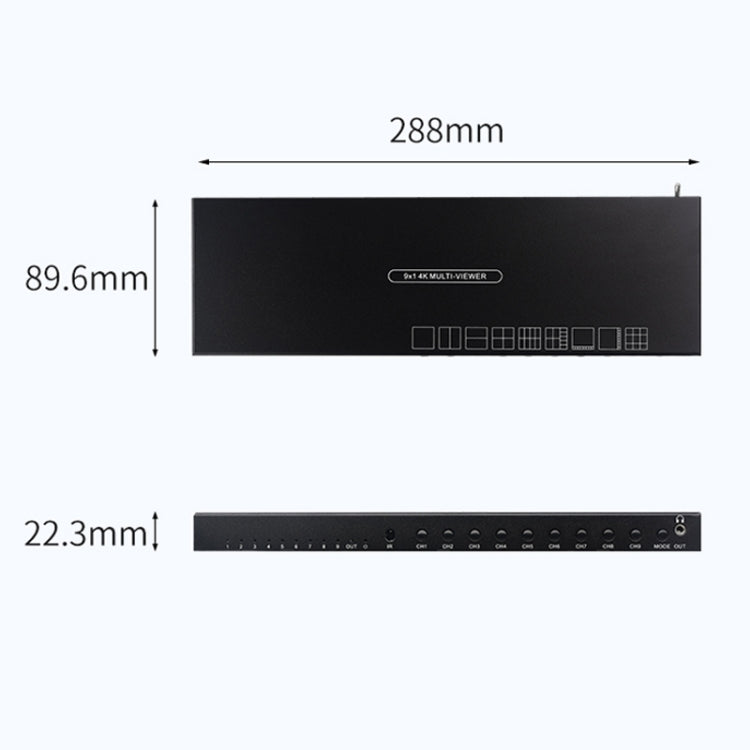 Measy MV4391 9-screen 4K HDMI 1080P Simultaneous Display Splitter(UK Plug) - free shipping - PMC TechLife - Order now!