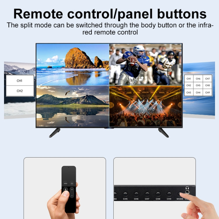 Measy MV4391 9-screen 4K HDMI 1080P Simultaneous Display Splitter(UK Plug) - free shipping - PMC TechLife - Order now!