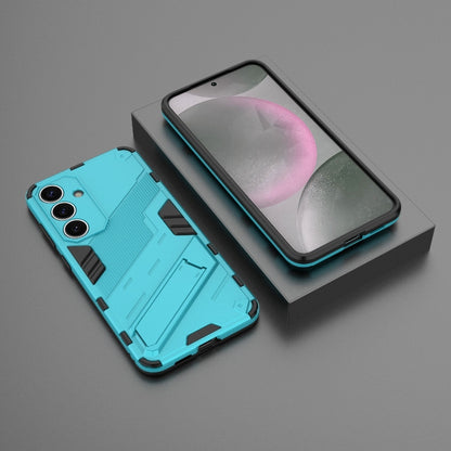 For Samsung Galaxy S25+ 5G Punk Armor 2 in 1 PC + TPU Shockproof Phone Case with Invisible Holder(Blue) - Galaxy S25+ 5G Cases by PMC Jewellery | Online Shopping South Africa | PMC Jewellery | Buy Now Pay Later Mobicred