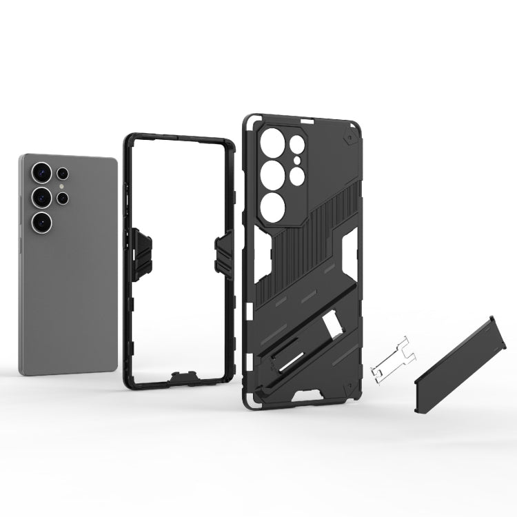 For Samsung Galaxy S25 Ultra 5G Punk Armor 2 in 1 PC + TPU Shockproof Phone Case with Invisible Holder(Red) - free shipping - PMC Jewellery - Order now!