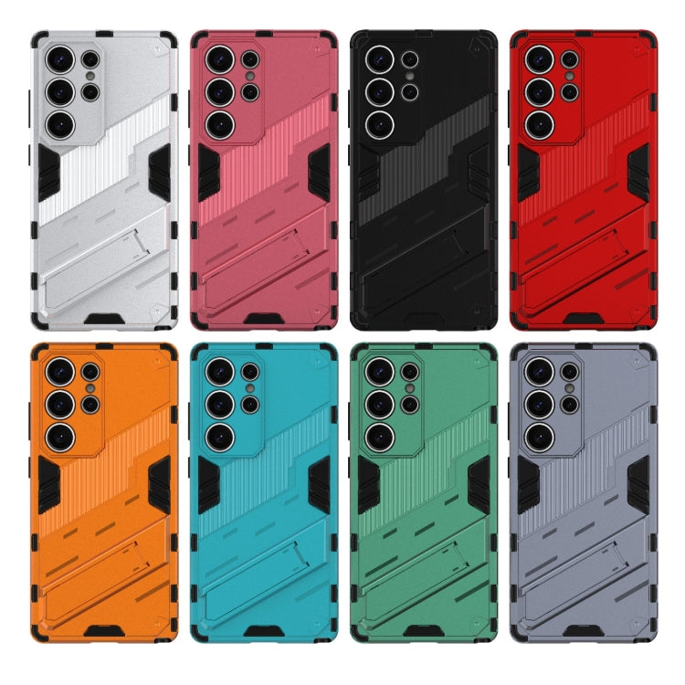 For Samsung Galaxy S25 Ultra 5G Punk Armor 2 in 1 PC + TPU Shockproof Phone Case with Invisible Holder(Red) - free shipping - PMC Jewellery - Order now!