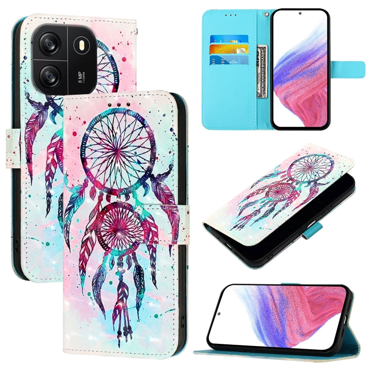 For Blackview Wave 6C 3D Painting Horizontal Flip Leather Phone Case(Color Drop Wind Chimes) - More Brand by PMC Jewellery | Online Shopping South Africa | PMC Jewellery | Buy Now Pay Later Mobicred