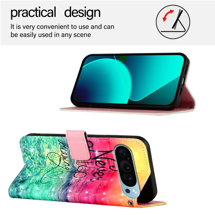 For Google Pixel 9 Pro XL 3D Painting Horizontal Flip Leather Phone Case(Chasing Dreams) - Google Cases by PMC Jewellery | Online Shopping South Africa | PMC Jewellery | Buy Now Pay Later Mobicred