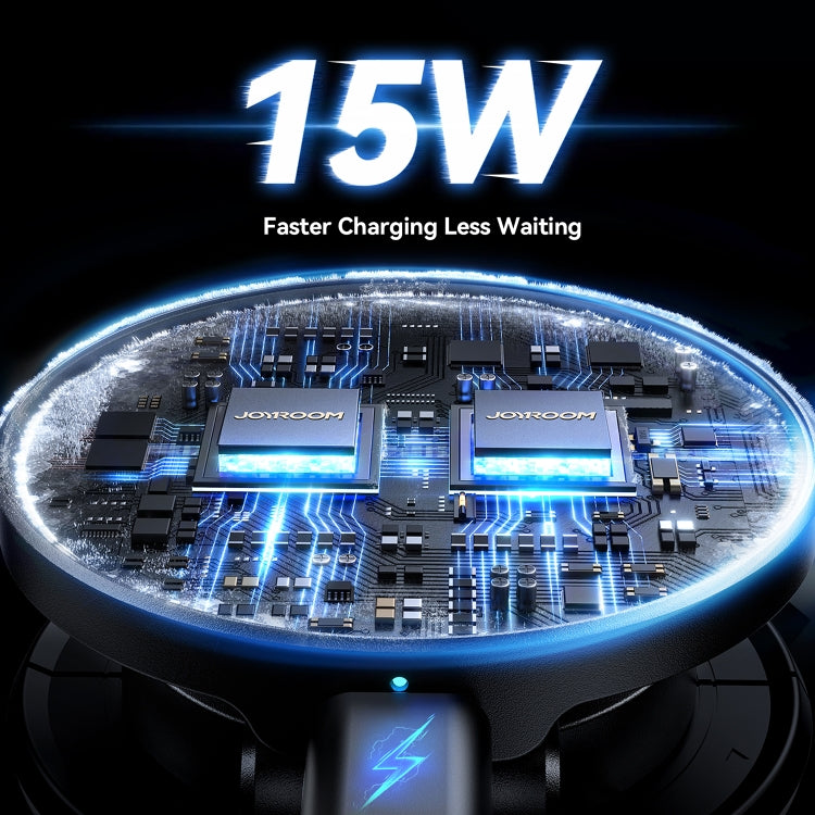 JOYROOM JR-ZS408 Metal Car Magnetic Wireless Charger Holder(Black) - free shipping - PMC Jewellery - Order now!