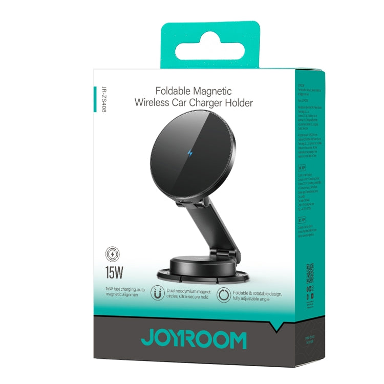 JOYROOM JR-ZS408 Metal Car Magnetic Wireless Charger Holder(Black) - free shipping - PMC Jewellery - Order now!