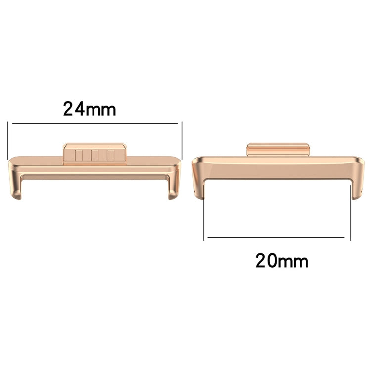For Huawei Watch Fit3 20mm 1 Pair Zinc Alloy Metal Watch Band Connector(Black) - Other Accessories by PMc TechLife | Online Shopping South Africa | PMc TechLife | Buy Now Pay Later Mobicred